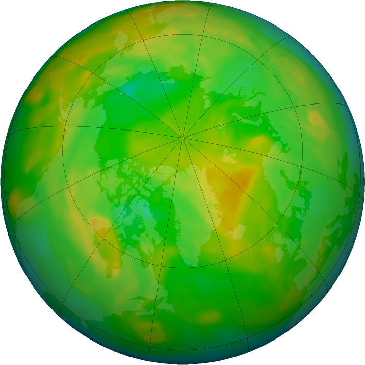 Arctic ozone map for 05 June 2011